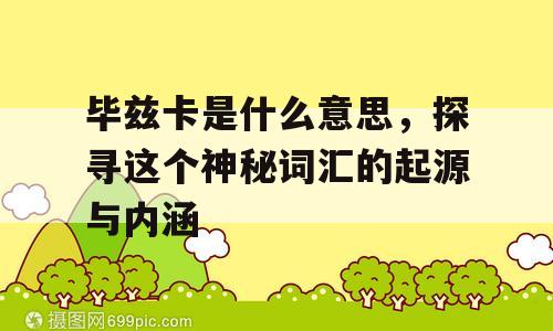 毕兹卡是什么意思，探寻这个神秘词汇的起源与内涵