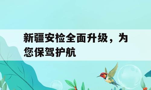 新疆安检全面升级，为您保驾护航