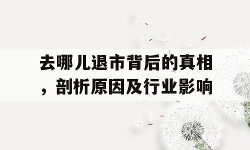 去哪儿退市背后的真相，剖析原因及行业影响