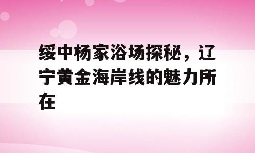 绥中杨家浴场探秘，辽宁黄金海岸线的魅力所在
