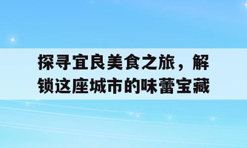 探寻宜良美食之旅，解锁这座城市的味蕾宝藏