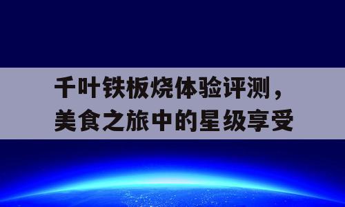 千叶铁板烧体验评测，美食之旅中的星级享受