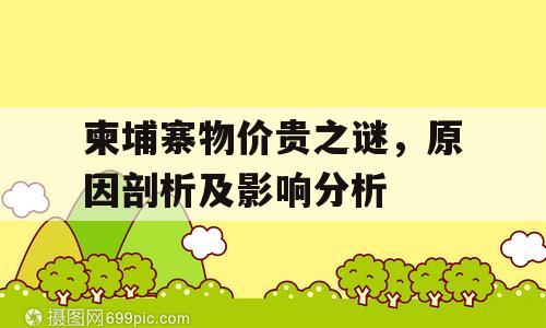 柬埔寨物价贵之谜，原因剖析及影响分析