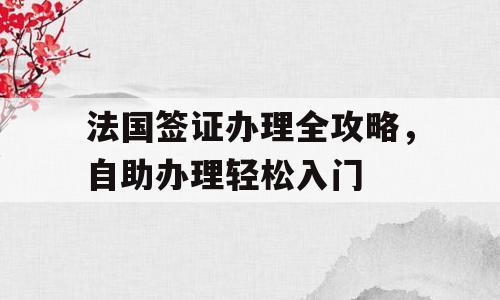 法国签证办理全攻略，自助办理轻松入门