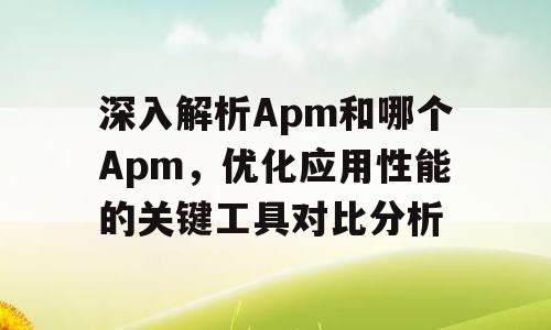 深入解析Apm和哪个Apm，优化应用性能的关键工具对比分析
