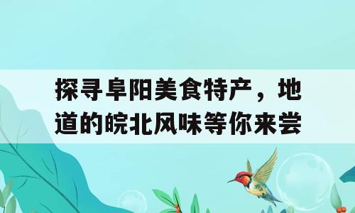 探寻阜阳美食特产，地道的皖北风味等你来尝