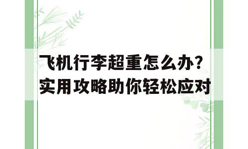 飞机行李超重怎么办？实用攻略助你轻松应对