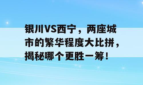 银川VS西宁，两座城市的繁华程度大比拼，揭秘哪个更胜一筹！