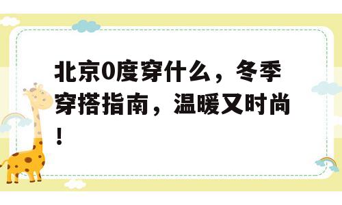 北京0度穿什么，冬季穿搭指南，温暖又时尚！