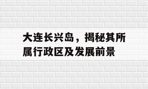 大连长兴岛，揭秘其所属行政区及发展前景