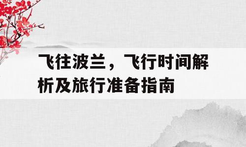 飞往波兰，飞行时间解析及旅行准备指南