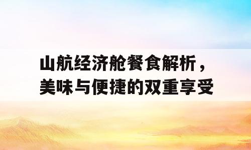山航经济舱餐食解析，美味与便捷的双重享受