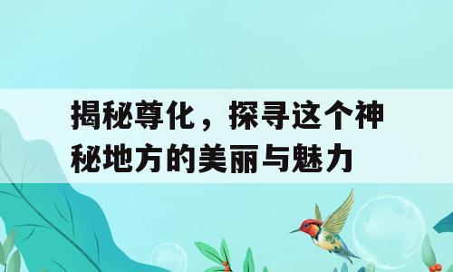 揭秘尊化，探寻这个神秘地方的美丽与魅力