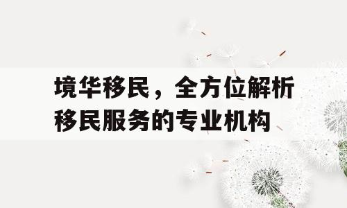 境华移民，全方位解析移民服务的专业机构