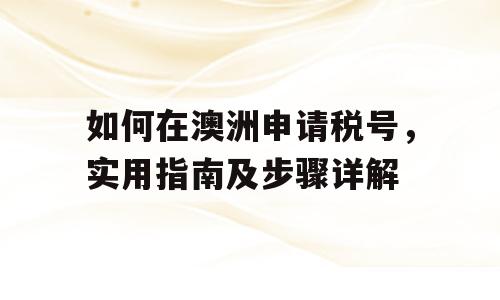 如何在澳洲申请税号，实用指南及步骤详解