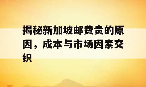 揭秘新加坡邮费贵的原因，成本与市场因素交织