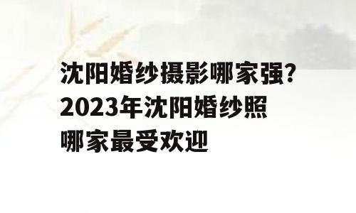 沈阳婚纱摄影哪家强？2023年沈阳婚纱照哪家最受欢迎