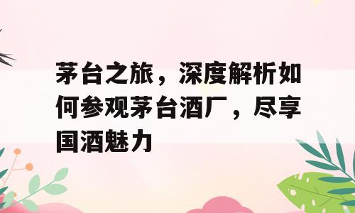 茅台之旅，深度解析如何参观茅台酒厂，尽享国酒魅力