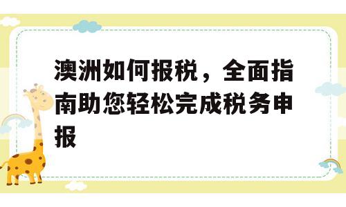 澳洲如何报税，全面指南助您轻松完成税务申报
