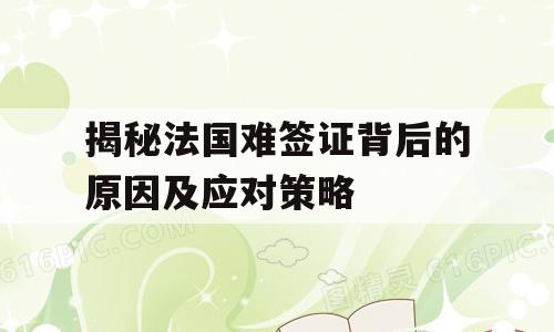 揭秘法国难签证背后的原因及应对策略