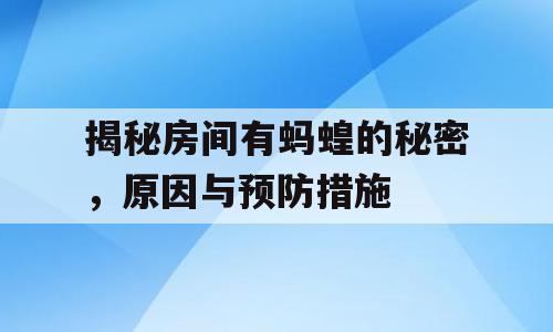 揭秘房间有蚂蝗的秘密，原因与预防措施