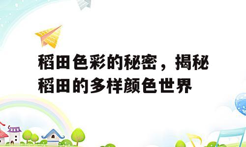 稻田色彩的秘密，揭秘稻田的多样颜色世界