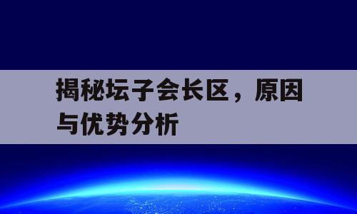 揭秘坛子会长区，原因与优势分析