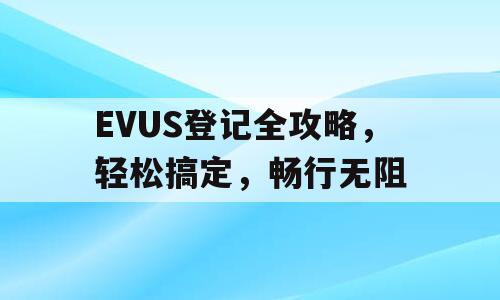 EVUS登记全攻略，轻松搞定，畅行无阻