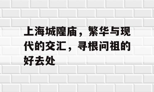 上海城隍庙，繁华与现代的交汇，寻根问祖的好去处