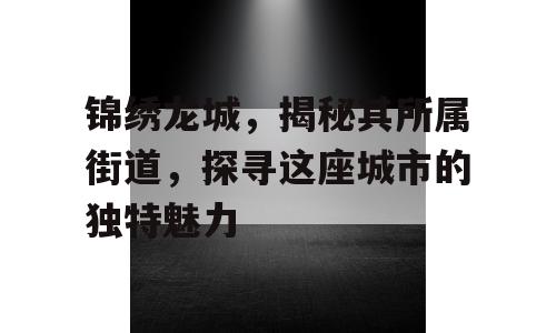 锦绣龙城，揭秘其所属街道，探寻这座城市的独特魅力
