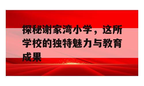 探秘谢家湾小学，这所学校的独特魅力与教育成果