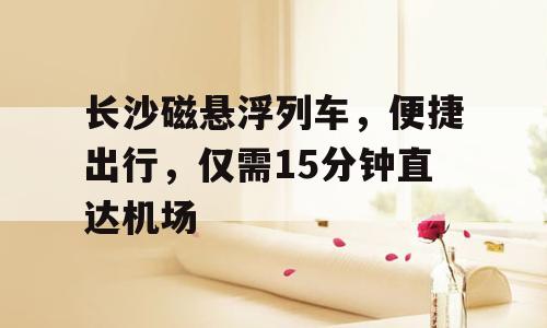 长沙磁悬浮列车，便捷出行，仅需15分钟直达机场