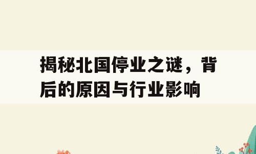 揭秘北国停业之谜，背后的原因与行业影响