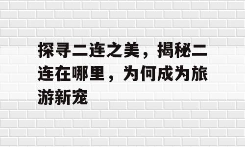 探寻二连之美，揭秘二连在哪里，为何成为旅游新宠