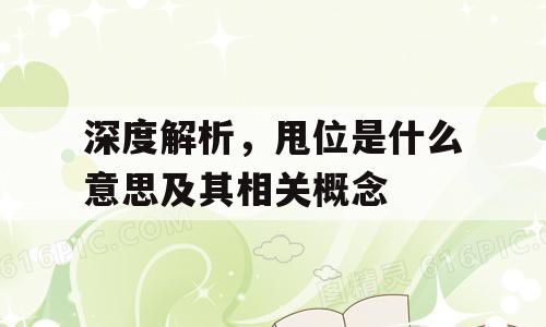深度解析，甩位是什么意思及其相关概念