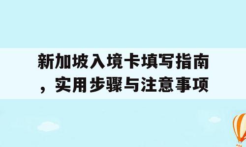 新加坡入境卡填写指南，实用步骤与注意事项