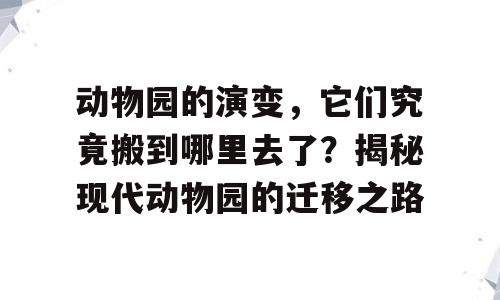 动物园的演变，它们究竟搬到哪里去了？揭秘现代动物园的迁移之路