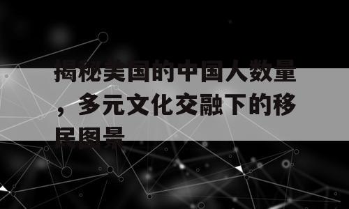 揭秘美国的中国人数量，多元文化交融下的移民图景