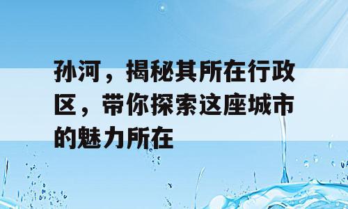 孙河，揭秘其所在行政区，带你探索这座城市的魅力所在