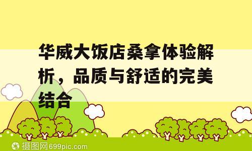 华威大饭店桑拿体验解析，品质与舒适的完美结合