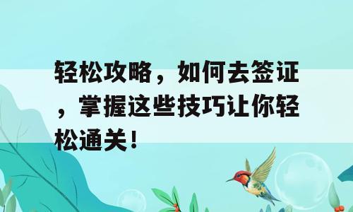 轻松攻略，如何去签证，掌握这些技巧让你轻松通关！