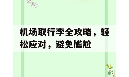 机场取行李全攻略，轻松应对，避免尴尬