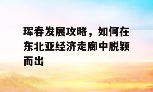 珲春发展攻略，如何在东北亚经济走廊中脱颖而出