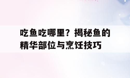 吃鱼吃哪里？揭秘鱼的精华部位与烹饪技巧