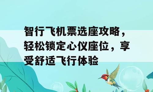 智行飞机票选座攻略，轻松锁定心仪座位，享受舒适飞行体验