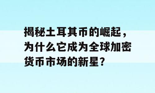 揭秘土耳其币的崛起，为什么它成为全球加密货币市场的新星？