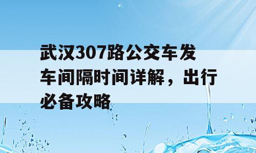 武汉307路公交车发车间隔时间详解，出行必备攻略