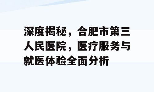 深度揭秘，合肥市第三人民医院，医疗服务与就医体验全面分析