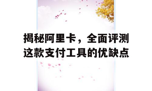 揭秘阿里卡，全面评测这款支付工具的优缺点