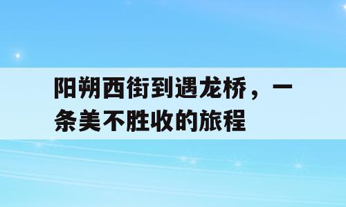 阳朔西街到遇龙桥，一条美不胜收的旅程